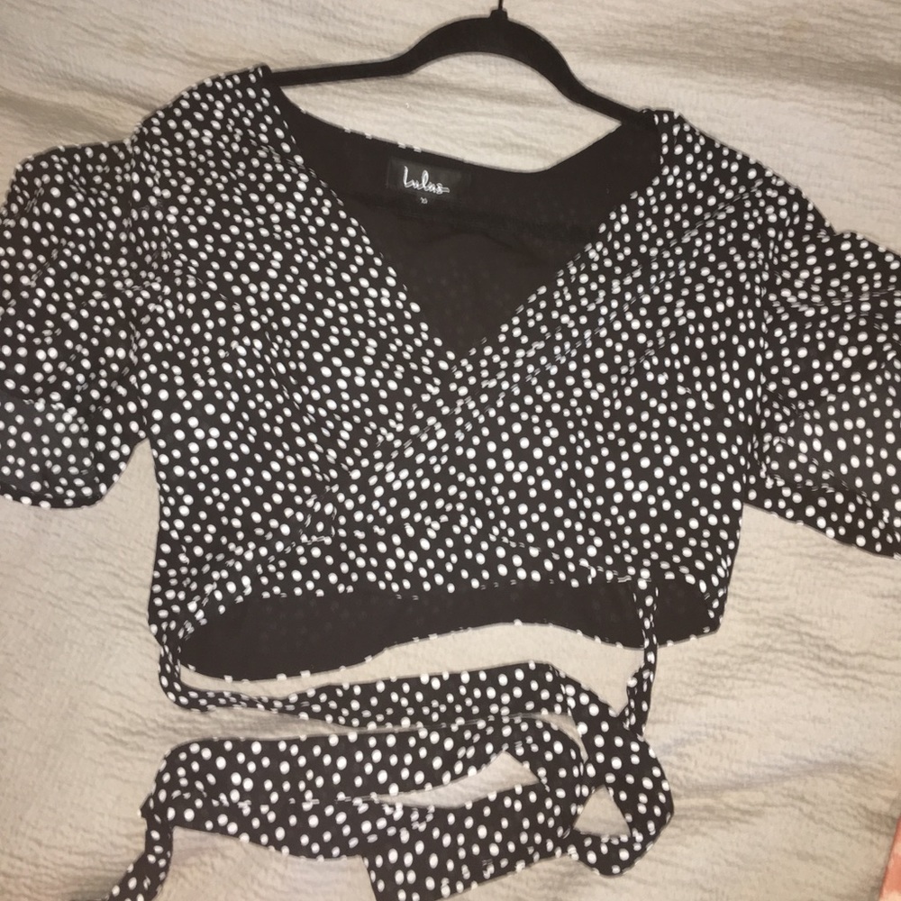 Lulus polka dot top